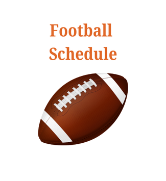  football with words "football schedule"